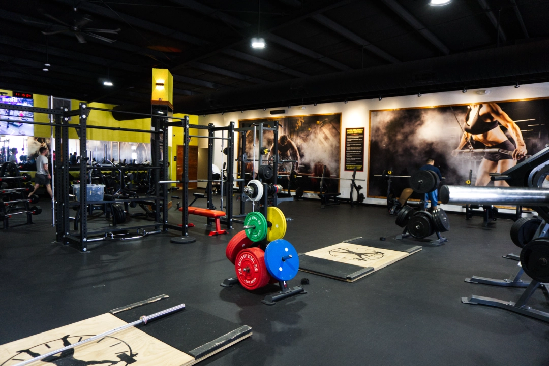 Deadlift platforms at 24 Seven Club Fitness