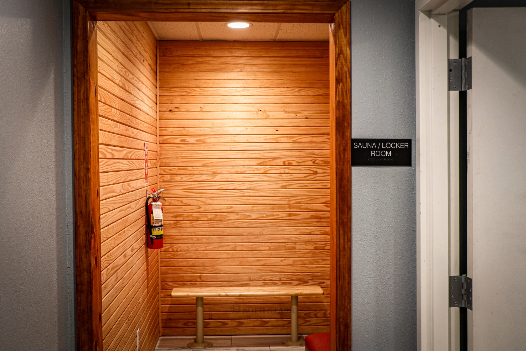 Sauna Entrance at 24 Seven Club Fitness