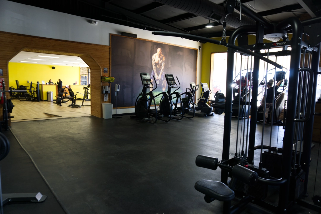 Elliptical machines located at 24 Seven Club Fitness